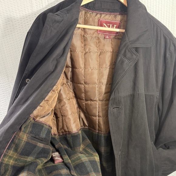 Newport Harbor Men’s L Chore coat Jacket Black Barn Canvas Ranch Zip Out Liner - Picture 10 of 17